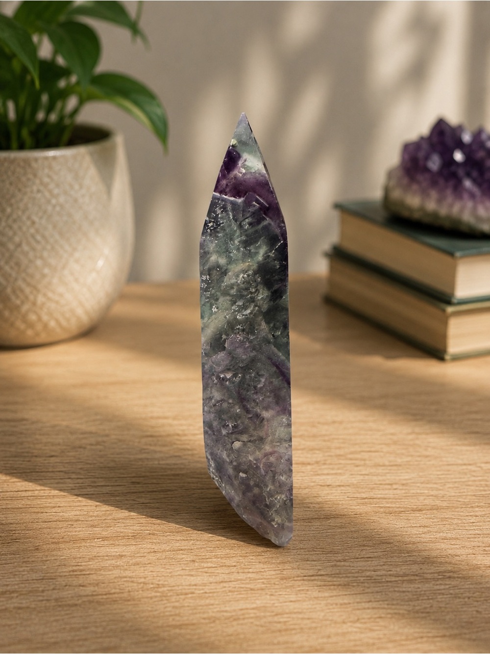 Rainbow Fluorite Tower - Picture 2 of 4